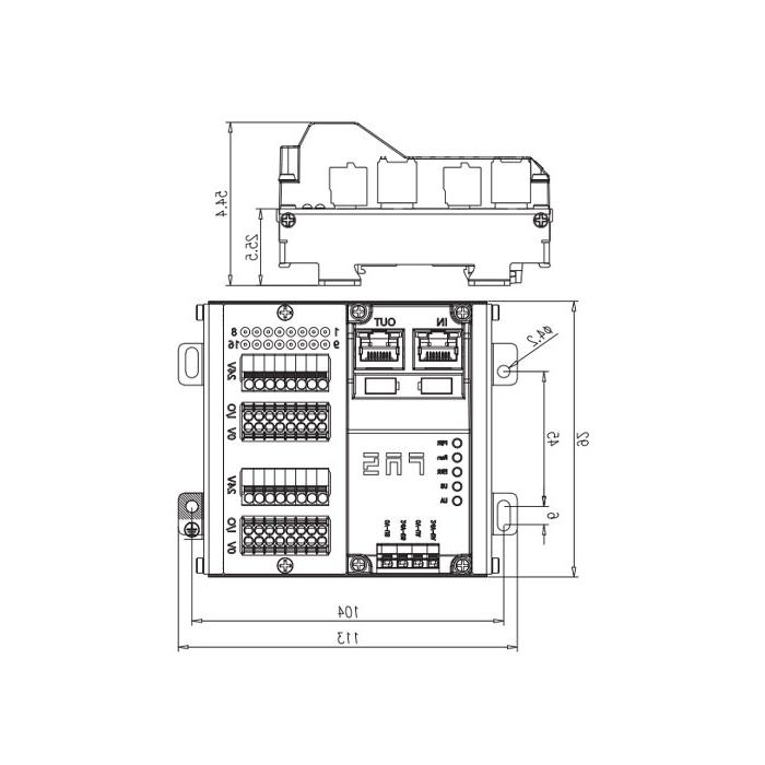 PROFINET protocol, IP20, 16DI/DO adaptive configuration, PNP, terminal type, RJ45 network port, remote module, 009A14